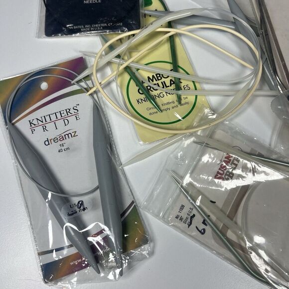 Lot of 21 Vintage Circular Knitting Needles Various Sizes Susan Bates And Others - Picture 6 of 8